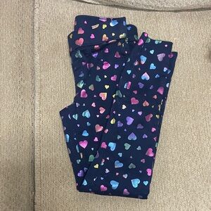SO Multicolor Heart Print Kids Leggings